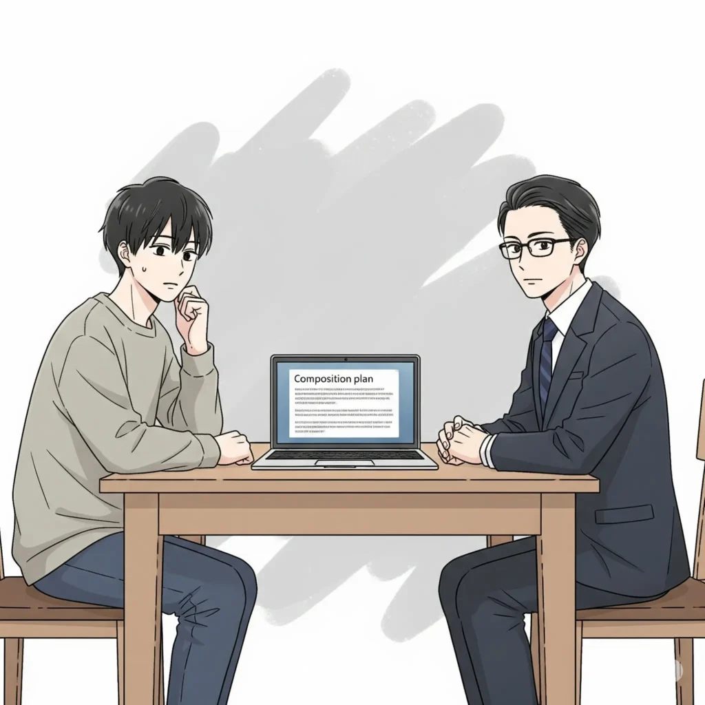 AIとTakuyaさんが協力して作業しているイメージ